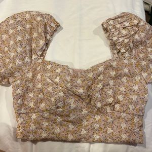 Flowered cropped shirt from Francesca’s